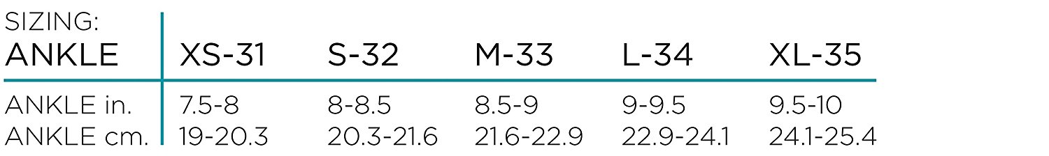 Mcdavid Ankle Brace Size Chart